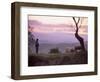 Shepherd and Sheep at Dusk, Near Volterra, Tuscany, Italy, Europe-Patrick Dieudonne-Framed Photographic Print