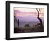 Shepherd and Sheep at Dusk, Near Volterra, Tuscany, Italy, Europe-Patrick Dieudonne-Framed Photographic Print
