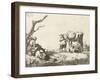 Shepherd and Shepherdess with Cattle, 1653-Adriaen van de Velde-Framed Giclee Print