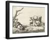 Shepherd and Shepherdess with Cattle, 1653-Adriaen van de Velde-Framed Giclee Print