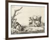 Shepherd and Shepherdess with Cattle, 1653-Adriaen van de Velde-Framed Giclee Print