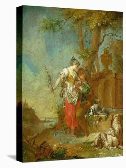 Shepherd and Shepherdess-Januarius Zick-Stretched Canvas