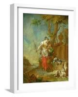 Shepherd and Shepherdess-Januarius Zick-Framed Giclee Print