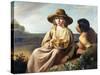 Shepherd and Shepherdess-Abraham Bloemaert-Stretched Canvas
