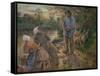 Shepherd and Washerwomen, 1881-Camille Pissarro-Framed Stretched Canvas