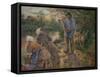 Shepherd and Washerwomen, 1881-Camille Pissarro-Framed Stretched Canvas