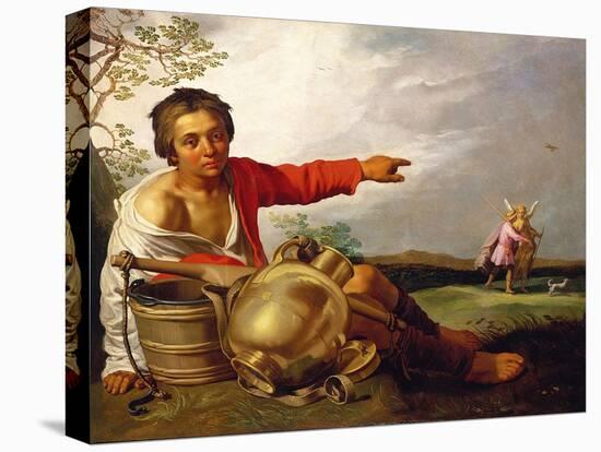 Shepherd Boy Pointing at Tobias and the Angel, C.1625-30-Abraham Bloemaert-Stretched Canvas