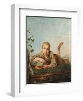 Shepherd Boy with a Pipe, 1820S-Alexei Gavrilovich Venetsianov-Framed Giclee Print