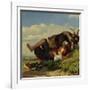 Shepherd boy with goats, 1853-Thomas Fearnley-Framed Giclee Print