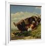 Shepherd boy with goats, 1853-Thomas Fearnley-Framed Giclee Print