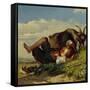 Shepherd boy with goats, 1853-Thomas Fearnley-Framed Stretched Canvas
