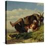 Shepherd boy with goats, 1853-Thomas Fearnley-Stretched Canvas