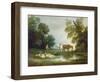 Shepherd by a Stream-Thomas Gainsborough-Framed Giclee Print