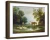 Shepherd by a Stream-Thomas Gainsborough-Framed Giclee Print