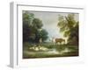 Shepherd by a Stream-Thomas Gainsborough-Framed Giclee Print