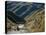 Shepherd Herding Flock of Sheep Through Mountain Pass, Glenorchy, South Island, New Zealand-D H Webster-Stretched Canvas
