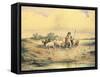 Shepherd in the Paestum Countryside-Consalvo Carelli-Framed Stretched Canvas