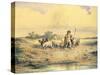 Shepherd in the Paestum Countryside-Consalvo Carelli-Stretched Canvas