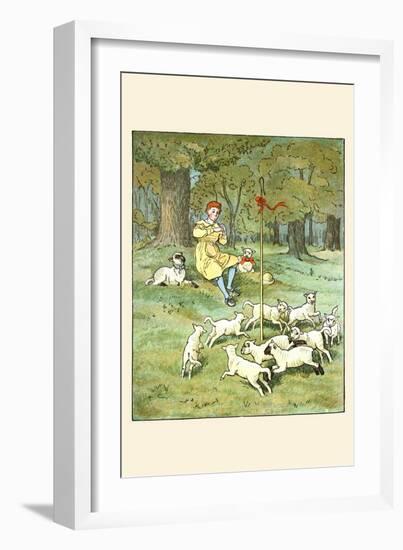 Shepherd Lays His Flute for Lambs-Randolph Caldecott-Framed Art Print