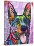 Shepherd Love, Dogs, Pets, Ears, Happy, Panting, Tongue, Love, Pop Art, Colorful, Stencils-Russo Dean-Stretched Canvas
