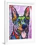 Shepherd Love, Dogs, Pets, Ears, Happy, Panting, Tongue, Love, Pop Art, Colorful, Stencils-Russo Dean-Framed Giclee Print