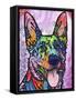 Shepherd Love, Dogs, Pets, Ears, Happy, Panting, Tongue, Love, Pop Art, Colorful, Stencils-Russo Dean-Framed Stretched Canvas