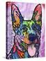 Shepherd Love, Dogs, Pets, Ears, Happy, Panting, Tongue, Love, Pop Art, Colorful, Stencils-Russo Dean-Stretched Canvas