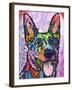 Shepherd Love, Dogs, Pets, Ears, Happy, Panting, Tongue, Love, Pop Art, Colorful, Stencils-Russo Dean-Framed Giclee Print