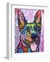 Shepherd Love, Dogs, Pets, Ears, Happy, Panting, Tongue, Love, Pop Art, Colorful, Stencils-Russo Dean-Framed Giclee Print