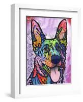 Shepherd Love, Dogs, Pets, Ears, Happy, Panting, Tongue, Love, Pop Art, Colorful, Stencils-Russo Dean-Framed Giclee Print