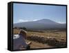 Shepherd, Mount Etna, Sicily, Italy-Oliviero Olivieri-Framed Stretched Canvas