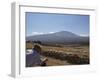 Shepherd, Mount Etna, Sicily, Italy-Oliviero Olivieri-Framed Photographic Print