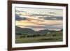 Shepherd on horse rounding up yaks at sunset, Burentogtokh district, Hovsgol province, Mongolia, Ce-Francesco Vaninetti-Framed Photographic Print