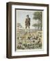 Shepherd on Stilts, Landes, France-null-Framed Giclee Print