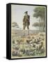 Shepherd on Stilts, Landes, France-null-Framed Stretched Canvas