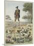 Shepherd on Stilts, Landes, France-null-Mounted Giclee Print