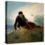 Shepherd playing a Dulzaina, 1786-1787-Francisco de Goya y Lucientes-Stretched Canvas