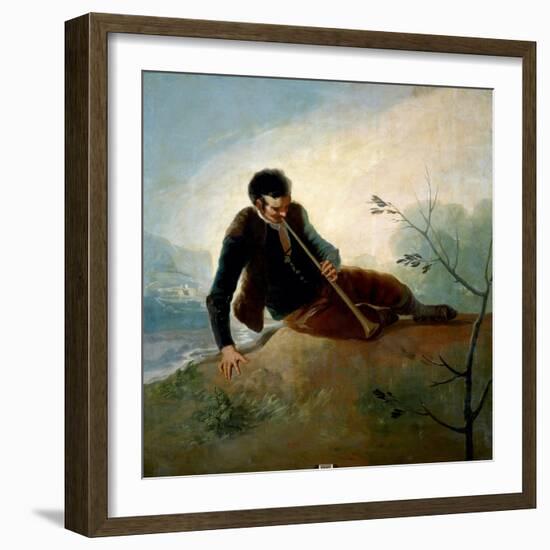 Shepherd playing a Dulzaina, 1786-1787-Francisco de Goya y Lucientes-Framed Giclee Print