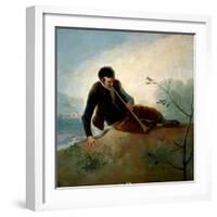 Shepherd playing a Dulzaina, 1786-1787-Francisco de Goya y Lucientes-Framed Giclee Print