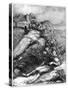 Shepherd Resting, C1860-1910-Alphonse Legros-Stretched Canvas