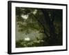 Shepherd, Souvenir of Mortefontaine, France-Jean-Baptiste-Camille Corot-Framed Giclee Print