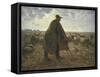 Shepherd Tending His Flock, Early 1860S-Jean-François Millet-Framed Stretched Canvas