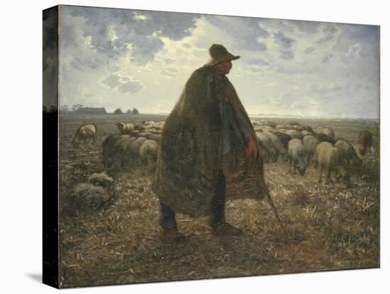 Shepherd Tending His Flock, Early 1860S-Jean-François Millet-Stretched Canvas