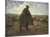 Shepherd Tending His Flock, Early 1860S-Jean-François Millet-Stretched Canvas