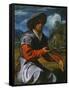 Shepherd with a Flute, c.1525-Giovanni Girolamo Savoldo-Framed Stretched Canvas