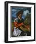 Shepherd with a Flute, c.1525-Giovanni Girolamo Savoldo-Framed Giclee Print