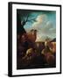 Shepherd with Animals-Rosa da Tivoli,-Framed Art Print