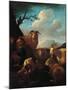 Shepherd with Animals-Rosa da Tivoli,-Mounted Art Print