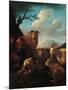 Shepherd with Animals-Rosa da Tivoli,-Mounted Art Print