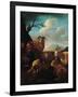 Shepherd with Animals-Rosa da Tivoli,-Framed Art Print